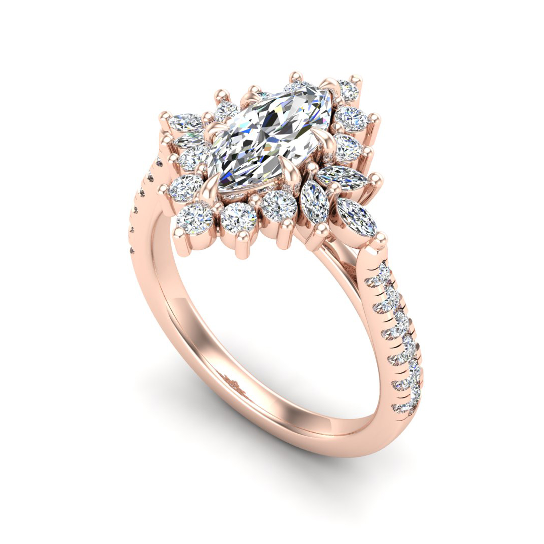 Michelle Halo Engagement Ring